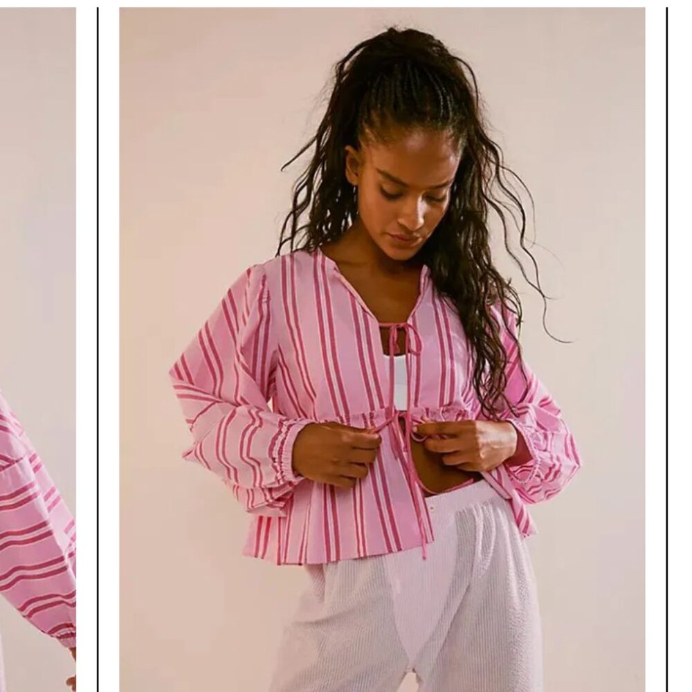 Free People Brunch Babe Blouse sz XL